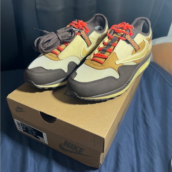 Nike Air Max 1 Travis Scott Cactus Jack Baroque Brown Size 8.5 - Picture 2 of 5